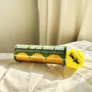VTG 1980s Neiman Marcus Branded Designer Tennis Ball Tube (Set of 3)